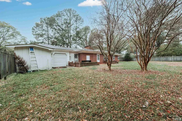 a house view with a garden space