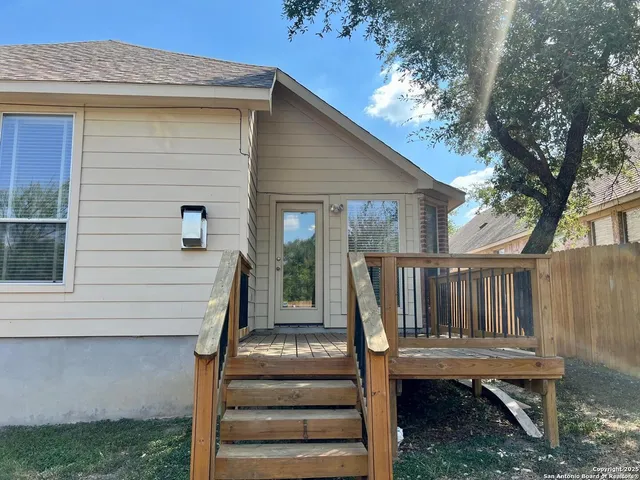 a house view with a garden space