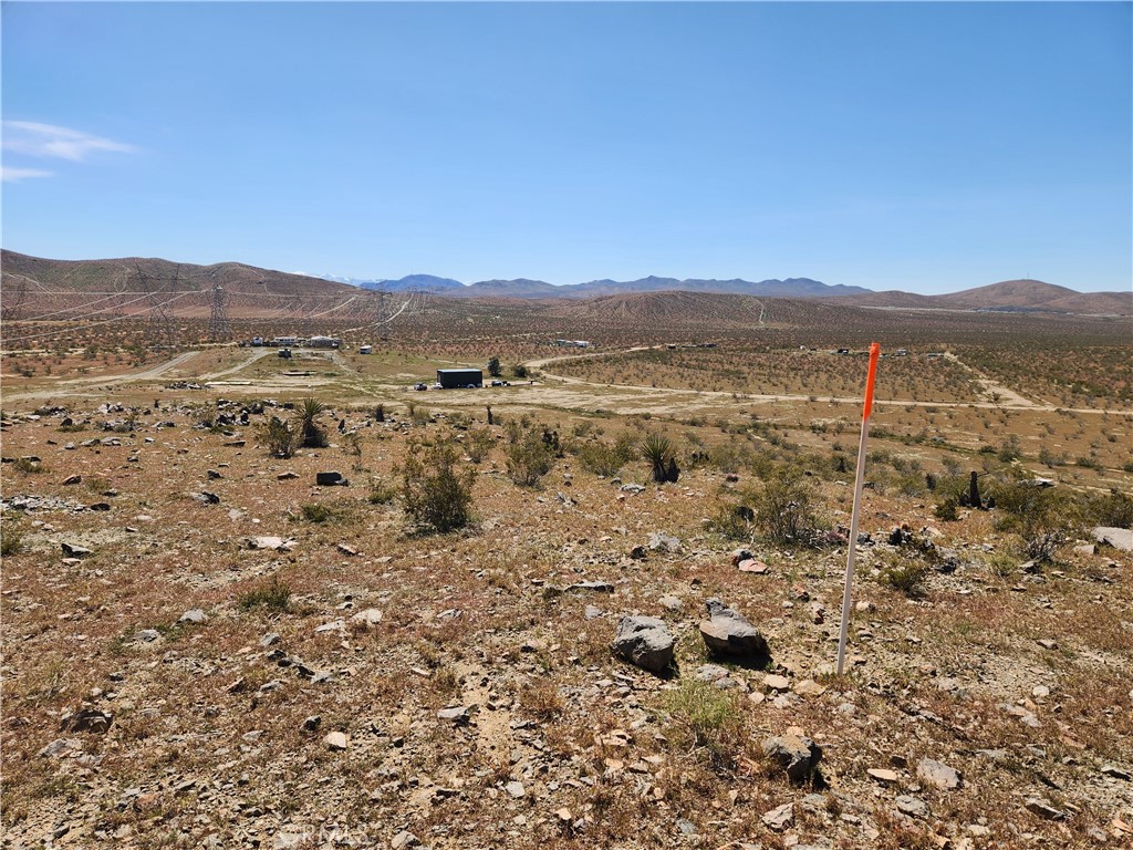 a view of an outdoor space with mountain view