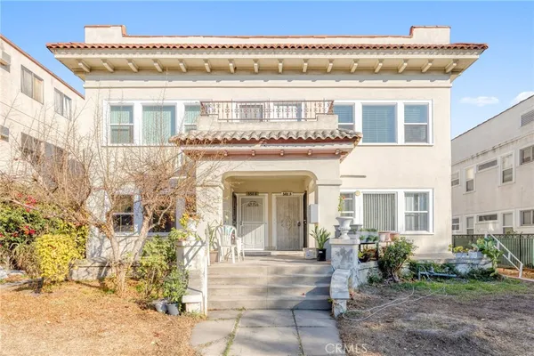 a view of a building with entryway