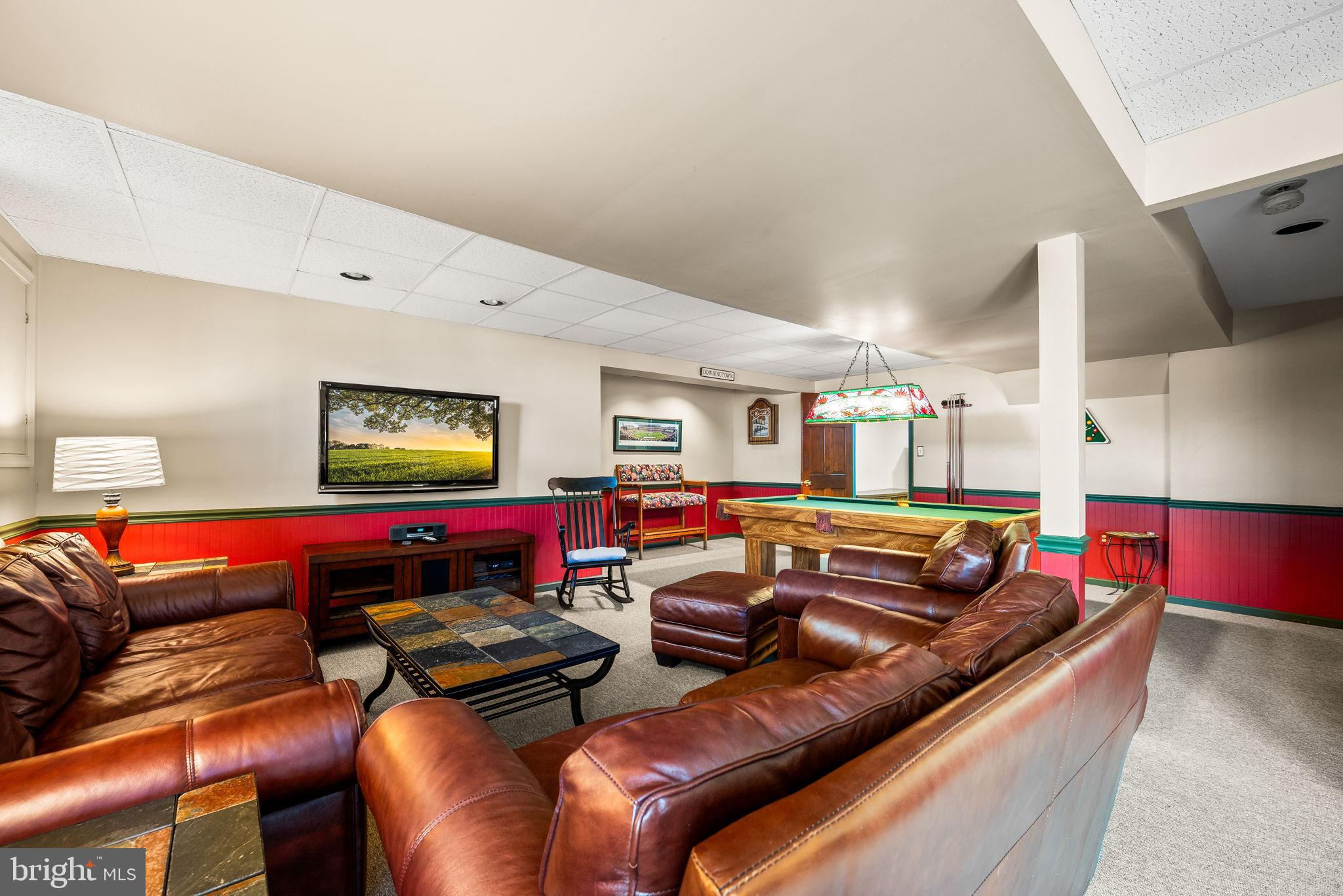 4 Pierce Lane Downingtown, PA 19335 - Photo 6 of 43 a living room with furniture and red walls