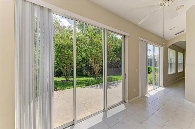 a view of a yard with plants