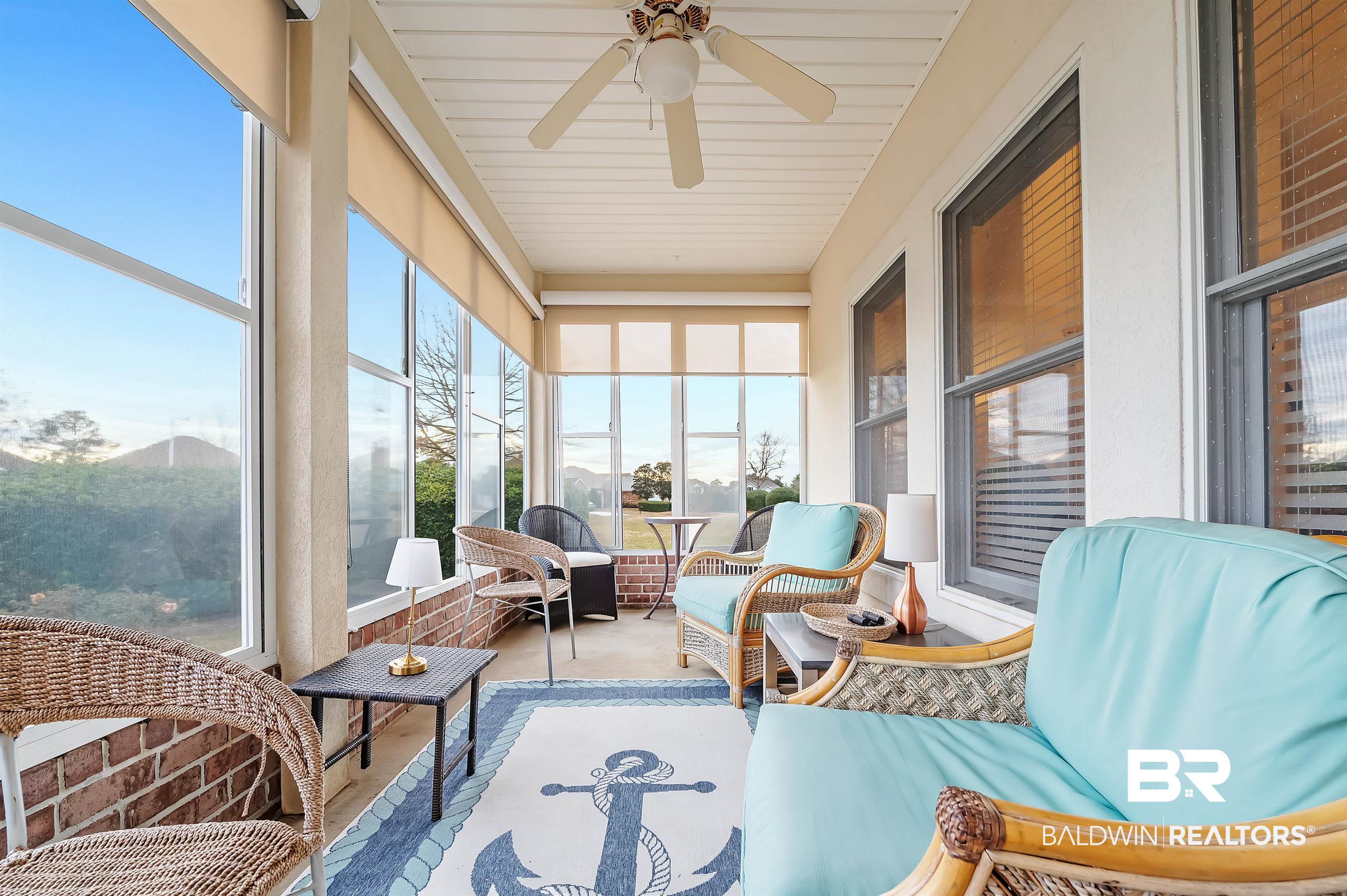 22726 Inverness Way Foley, AL 36535 - Photo 44 of 51 Sunroom / solarium featuring a wealth of natural light and ceiling fan