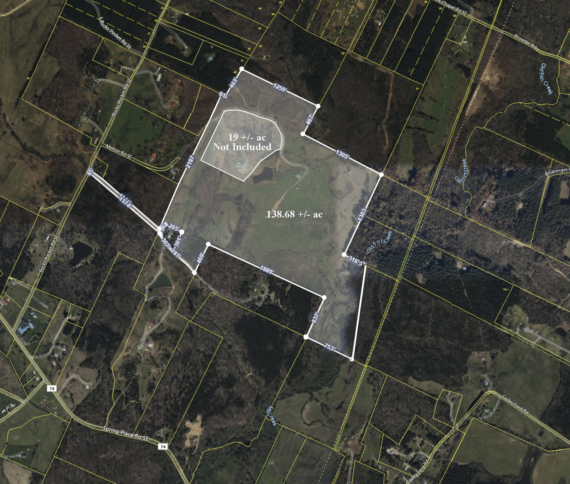 137.6-acre Melton Road Southeast Old Fort, TN 37362 - Photo 22 of 53 22-Melton Rd Tax Map-Edit