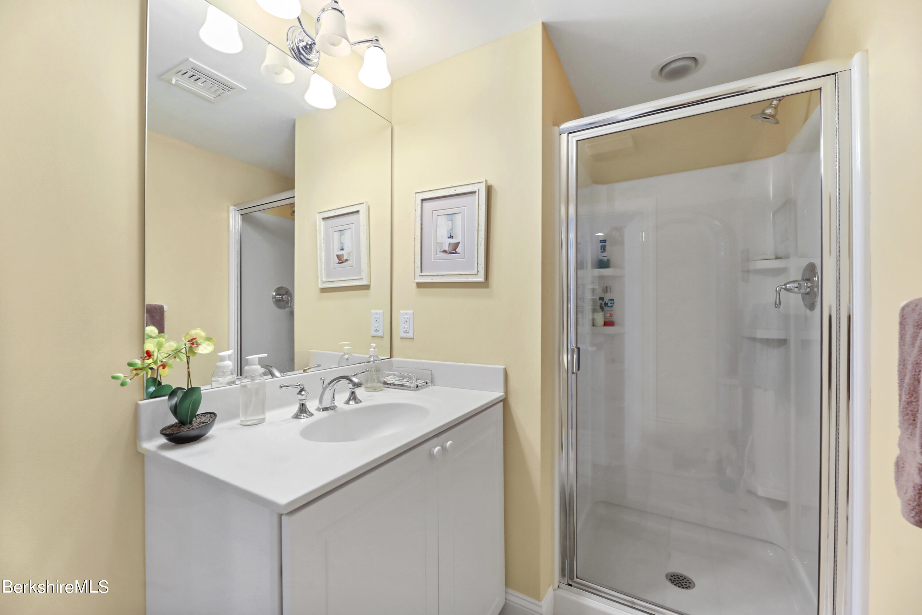 67 Alpine Trail Pittsfield, MA 01201 - Photo 31 of 40 a bathroom with a sink mirror and a shower