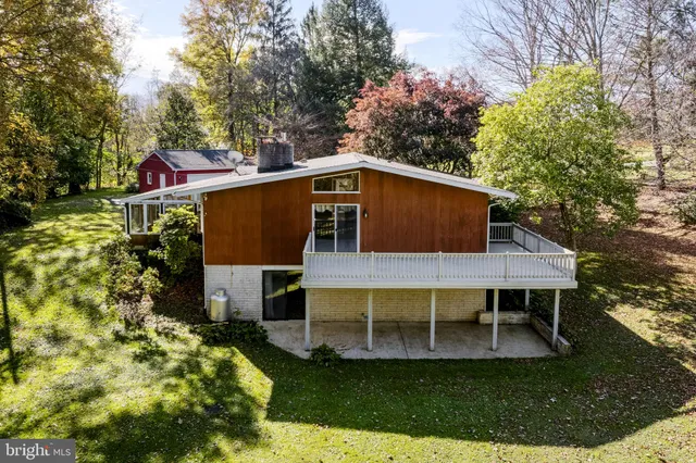 a view of wooden deck
