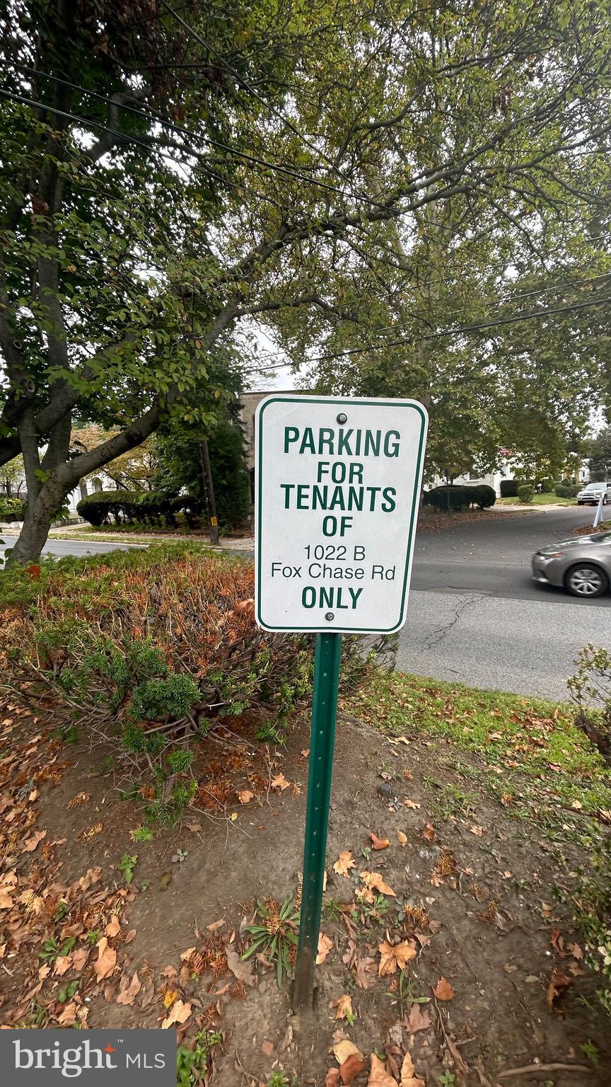 1022 Fox Chase Road, Unit B Jenkintown, PA 19046 - Photo 18 of 18 a sign on the side of the road