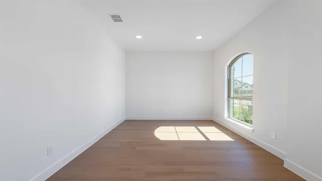 an empty room with a window