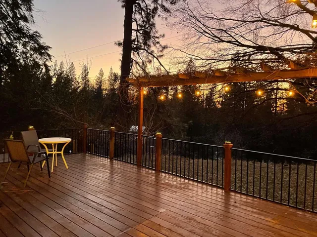 a backyard of a house