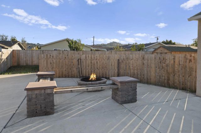 a view of a terrace with chairs