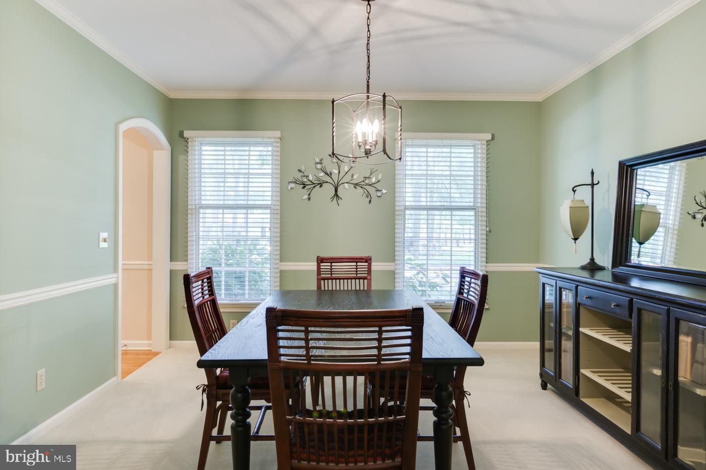 620 Ridge Road Salisbury, MD 21801 - Photo 8 of 53 Dining Room w/ Chair Rail & Crown Molding