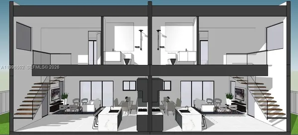 a living room with furniture a flat screen tv and a window