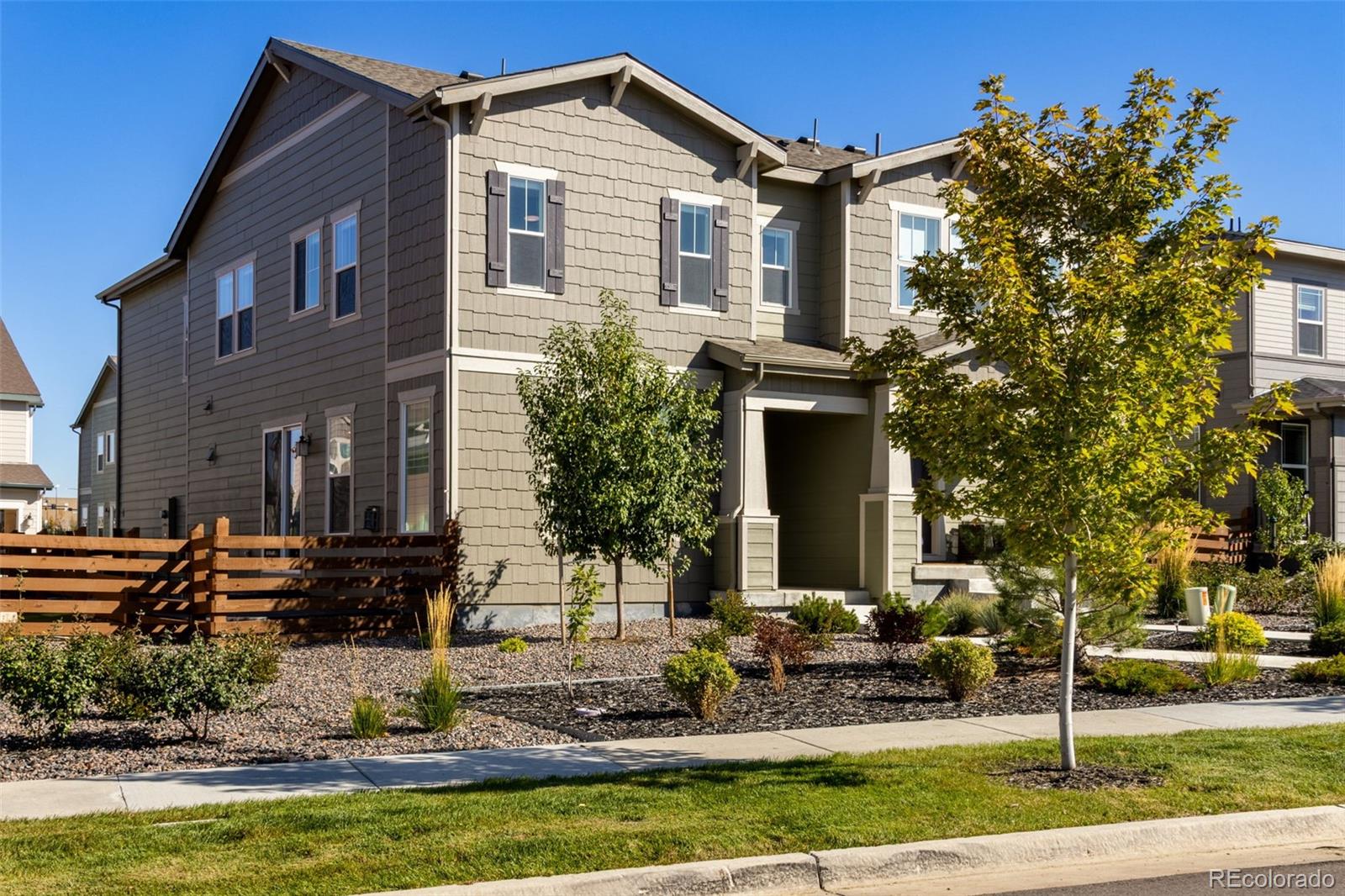 a front view of a house with entertaining space