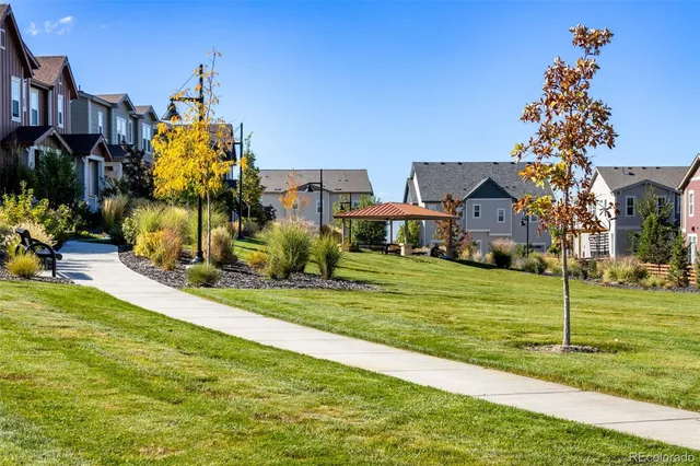 a aerial view of a residential apartment building