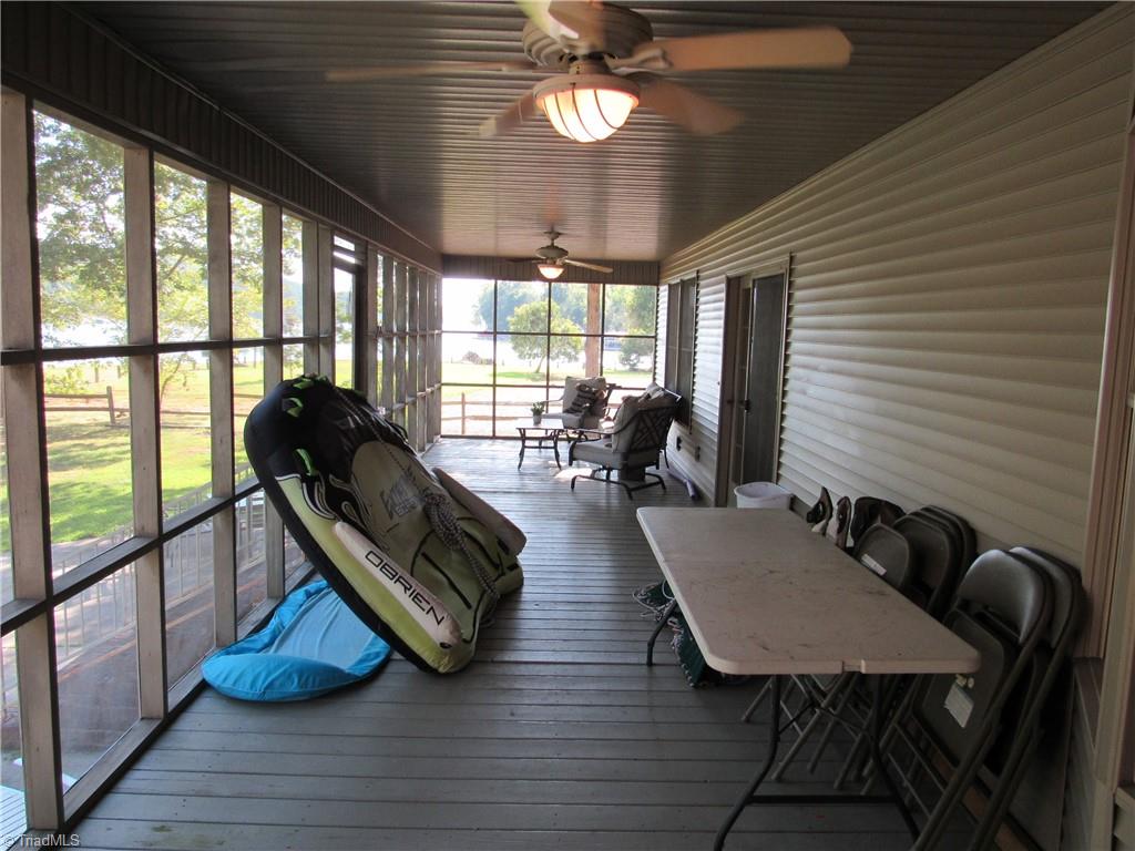The screened porch is 41 Feet Wide and has a fantastic view of the lake!