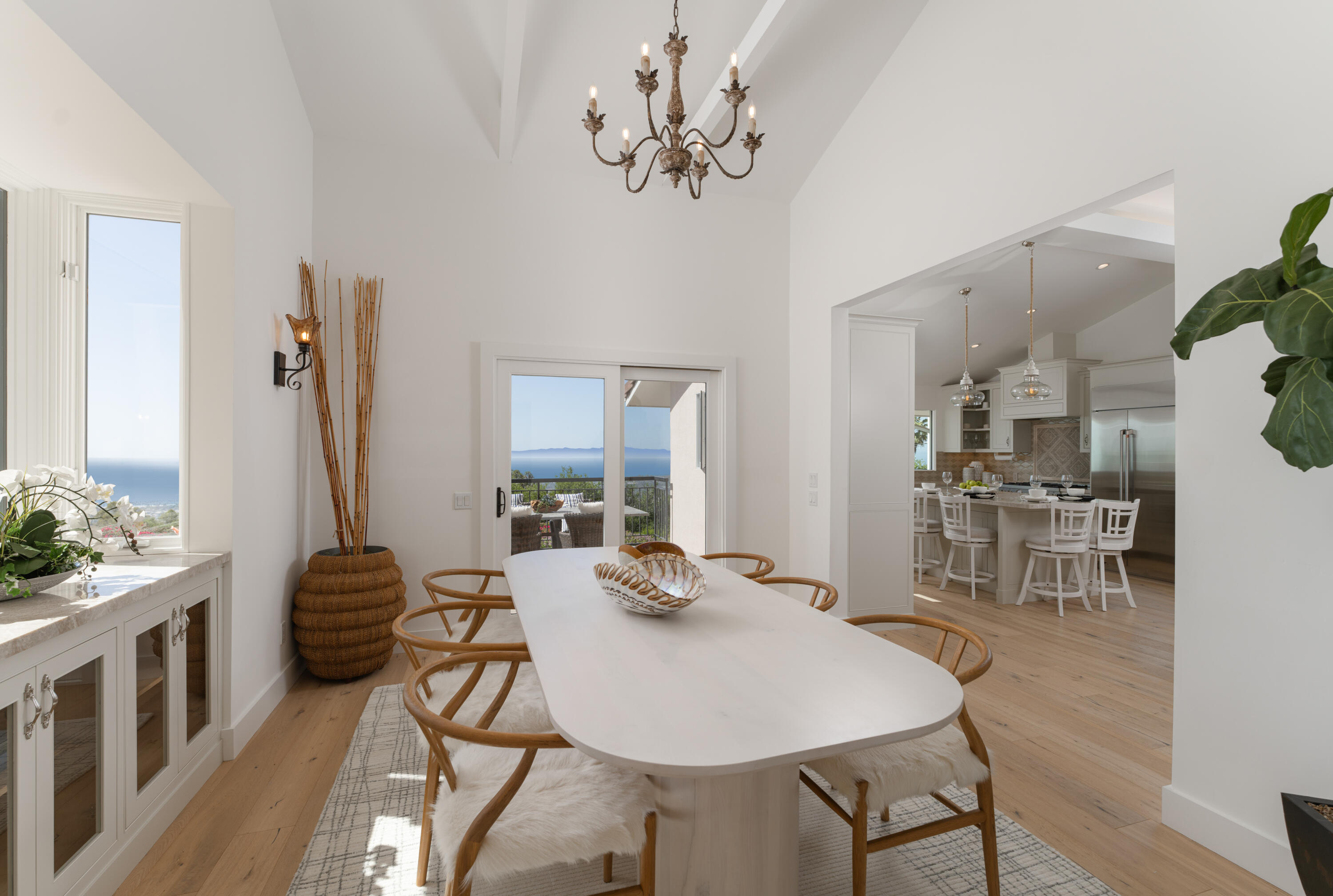 1568 Franceschi Road Santa Barbara, CA 93103 - Photo 5 of 17 a view of a dining room with furniture and wooden floor