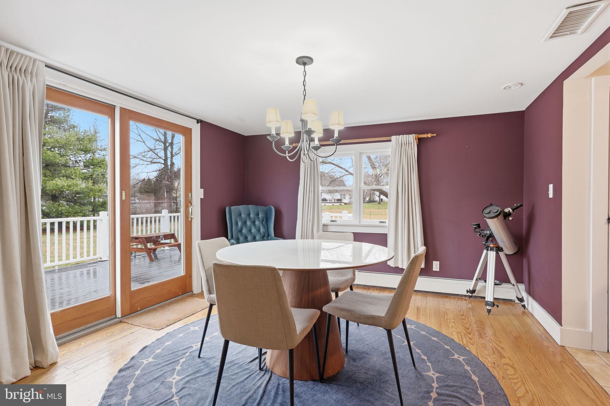2293 Meetinghouse Road Jamison, PA 18929 - Photo 24 of 47 a dining room with furniture a chandelier and wooden floor