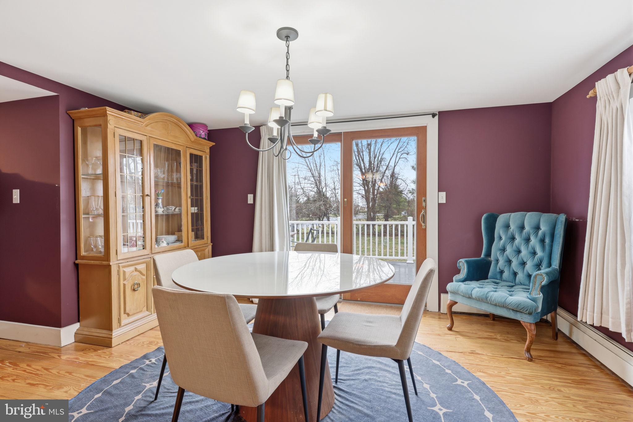2293 Meetinghouse Road Jamison, PA 18929 - Photo 25 of 47 a dining room with furniture a chandelier and wooden floor