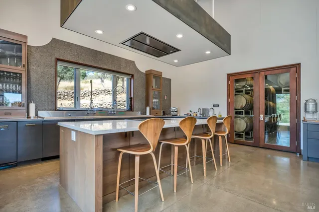 a bathroom with a shower and a toilet