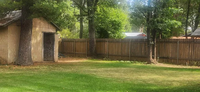 a backyard of a house