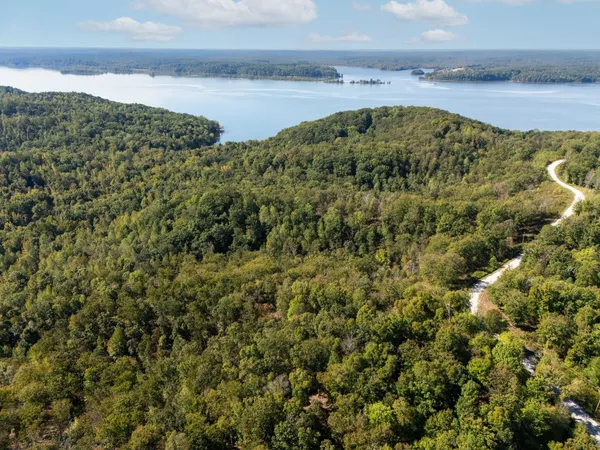 a view of a lake and mountain