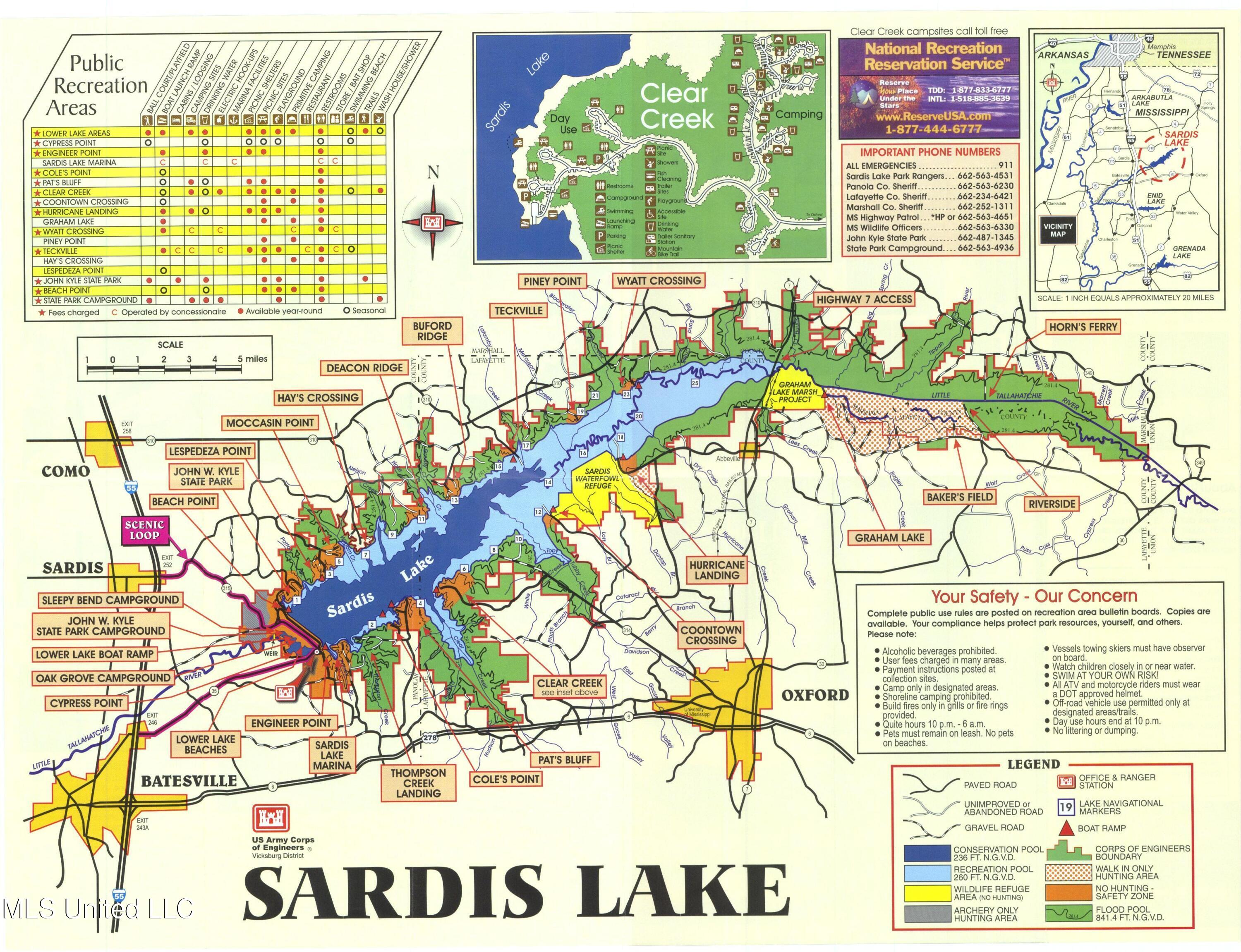 251 Green Road North Sardis, MS 38666 - Photo 3 of 48 SARDIS LAKE - MAP