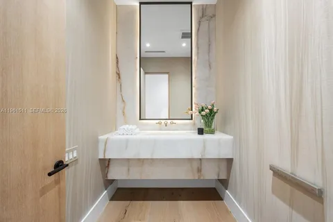 a view of swimming pool with seating space