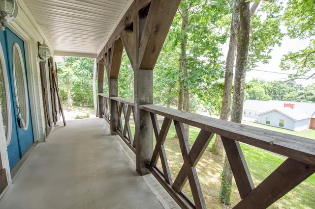 a view of a porch