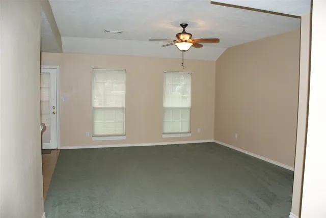 an empty room with a window