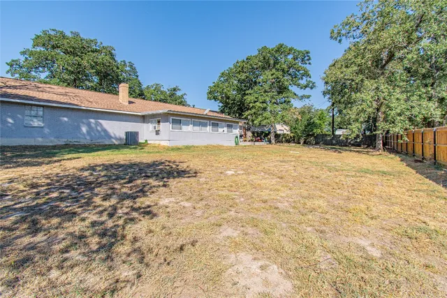 a backyard of a house