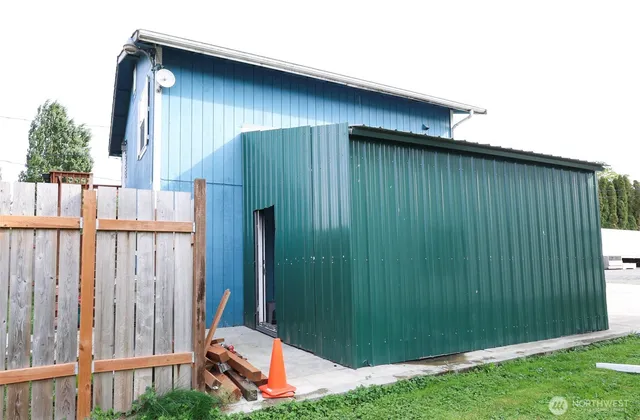 a backyard of a house