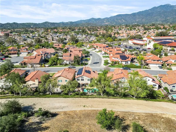 an aerial view of residential building with outdoor space