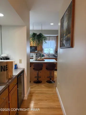a kitchen with a sink cabinets and counter space