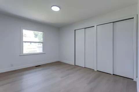 an empty room with a window