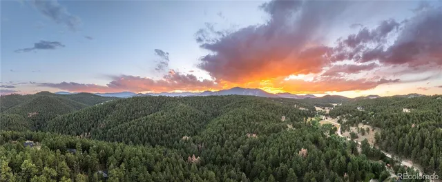 a view of a city and mountains