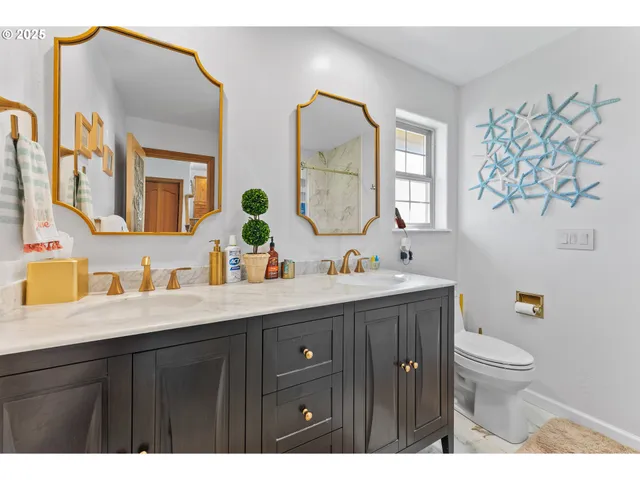 a bathroom with a bathtub and shower