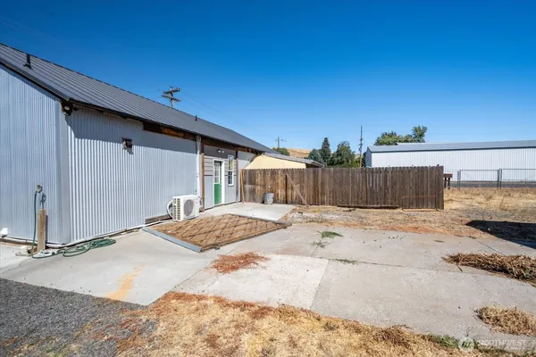 a backyard of a house