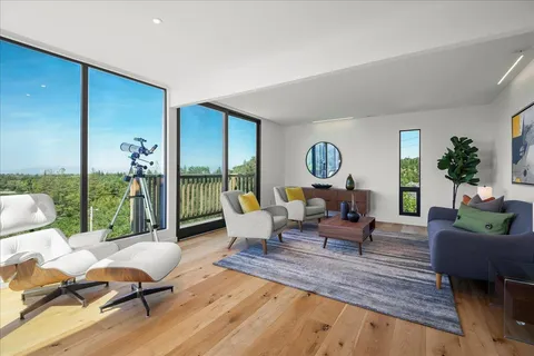 a balcony with an outdoor space
