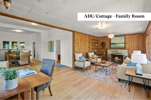 a view of balcony with furniture