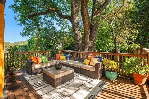 a outdoor space with furniture