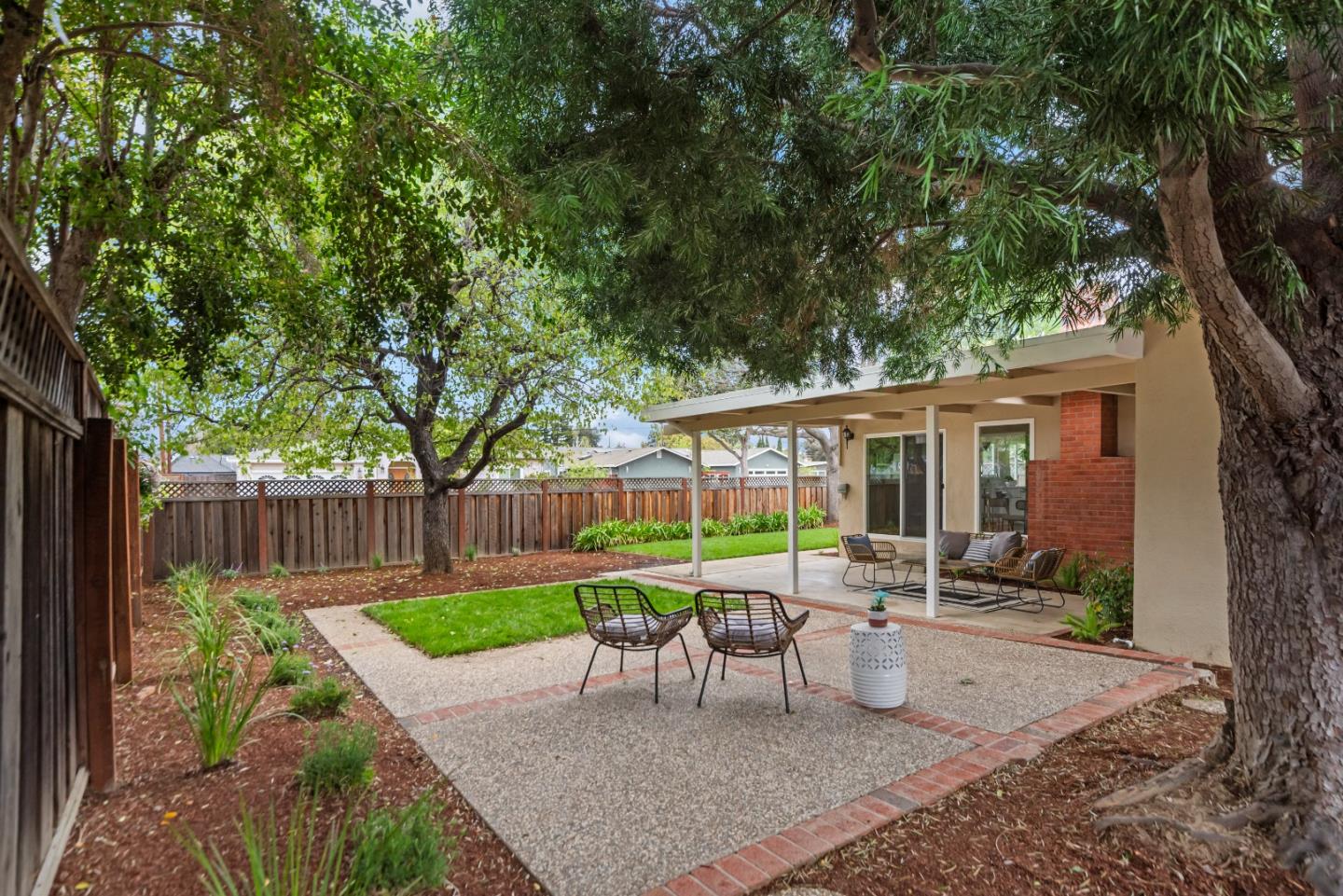 1001 Valley Forge Drive Sunnyvale, CA 94087 - Photo 21 of 24 a view of a house with backyard and sitting area