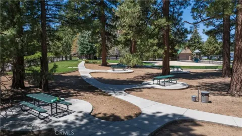 a view of a yard with patio