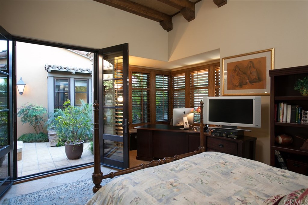 53 Overlook Drive Newport Coast, CA 92657 - Photo 21 of 28 The casita has been delightfully finished with beamed ceiling, plantation shutters and French doors to the courtyard.