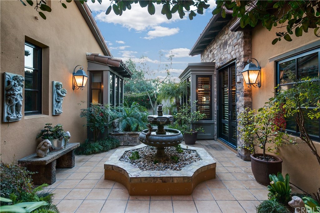 53 Overlook Drive Newport Coast, CA 92657 - Photo 27 of 28 The tranquil courtyard with a trickling fountain makes for a lovely entrance into your home.