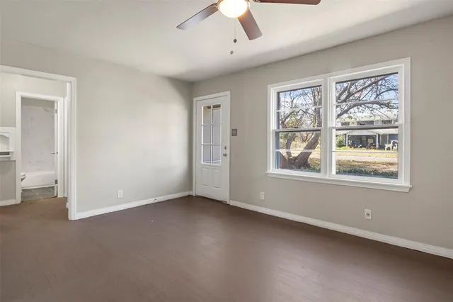 an empty room with a window