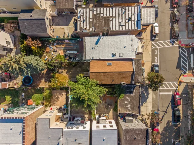 an aerial view of a city