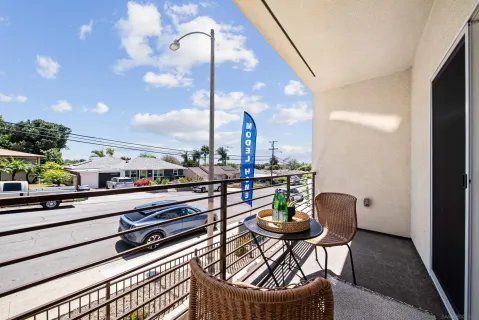 a view of terrace with seating space