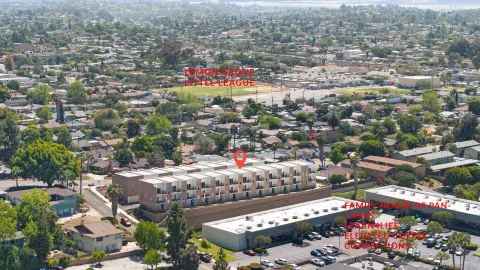 a view of a pathway along a building