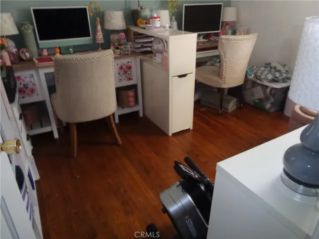 a work place with a desk and chair