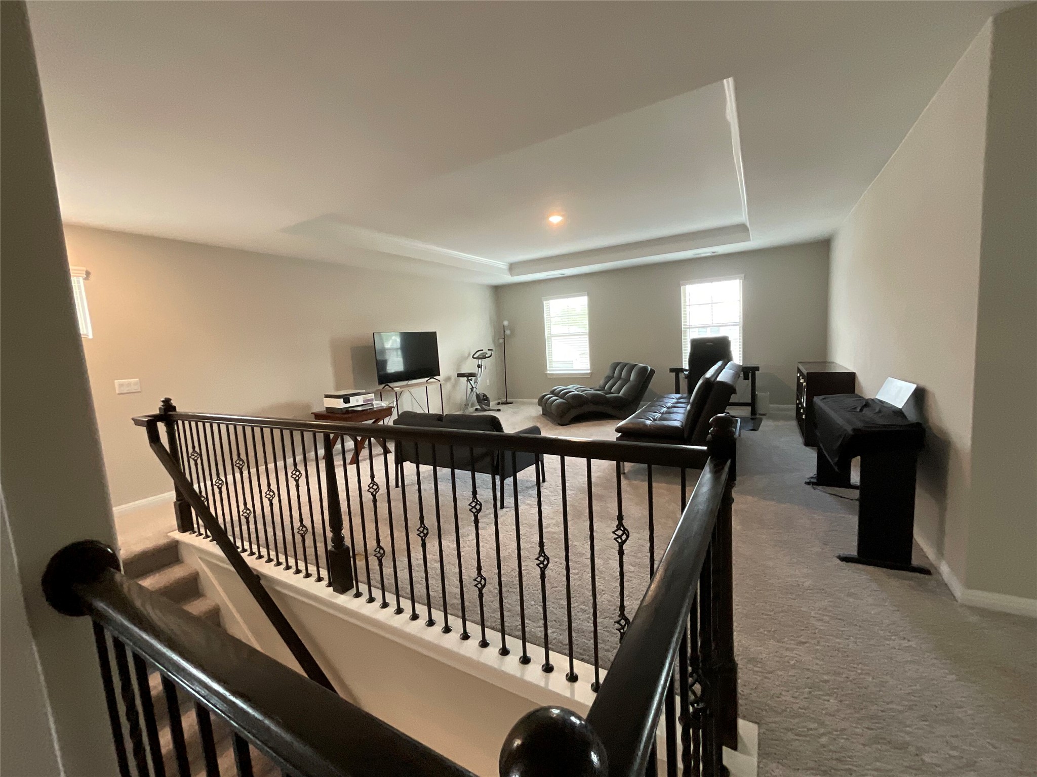 5425 Durango Pass Austin, TX 78724 - Photo 14 of 31 Living area with recessed lighting, and a tray ceiling